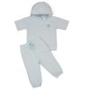 J33835: Baby Boys Waffle Fabric Hooded Top & Jog Pant Outfit  (1-2 Years)